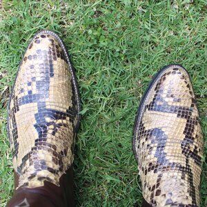 🐍 Justin Python Triad Cowboy Boots | Men’s 9.5 D | Exotic Leather | Round Toe